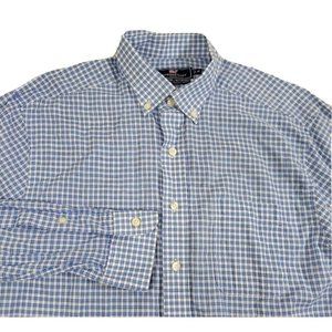 Vineyard Vines Classic Fit Murray Men's Casual Button Shirt MEDIUM Blue Check